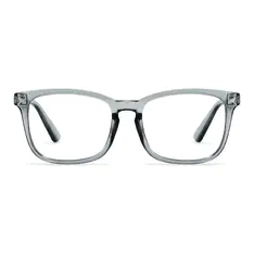 Rectangle Transparent Gray Eyeglasses