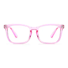 Rectangle Transparent Purple Eyeglasses