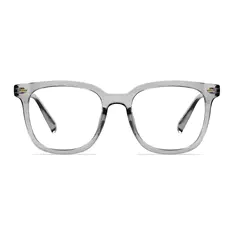 Square Transparent Gray Eyeglasses