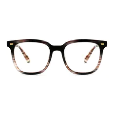 Square Black/Brown Striped Eyeglasses