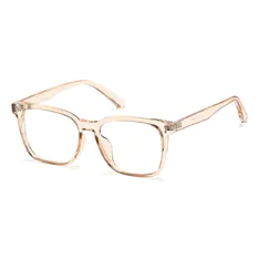 Square Transparent Amber Eyeglasses