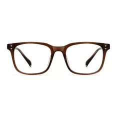 Rectangle Brown/Clear Eyeglasses