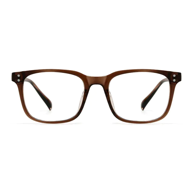 Rectangle Brown/Clear Eyeglasses