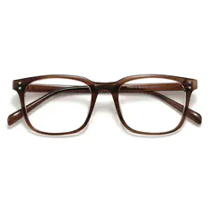 Rectangle Brown/Clear Eyeglasses
