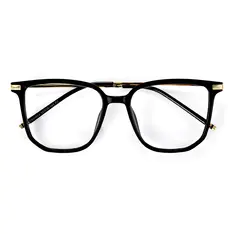 Square Black/Gold Eyeglasses