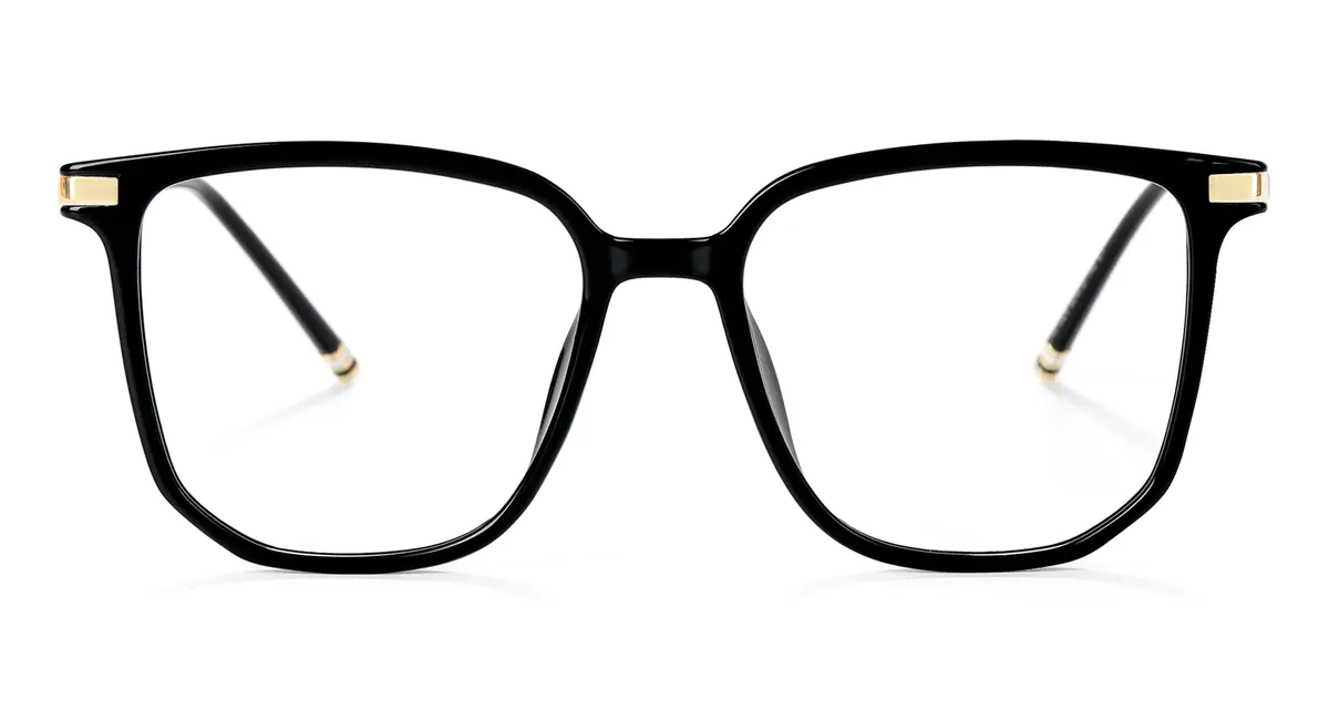 Square Black/Gold Eyeglasses