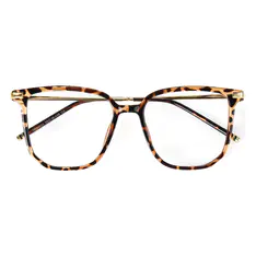Square Tortoiseshell/Gold Eyeglasses