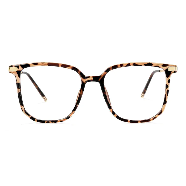 Square Tortoiseshell/Gold Eyeglasses