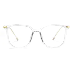 Square Clear/Gold Eyeglasses