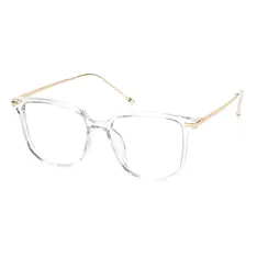 Square Clear/Gold Eyeglasses