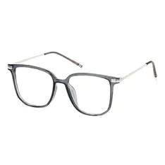 Square Transparent Gray/Silver Eyeglasses