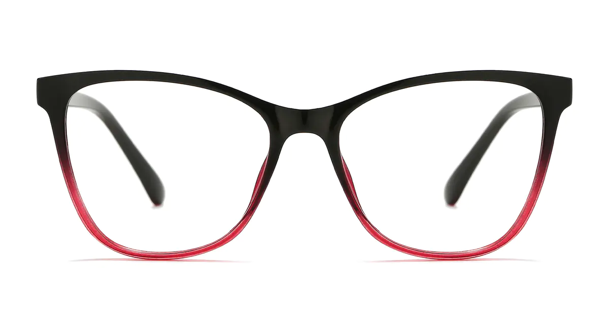 Cat-eye Black/Red Eyeglasses