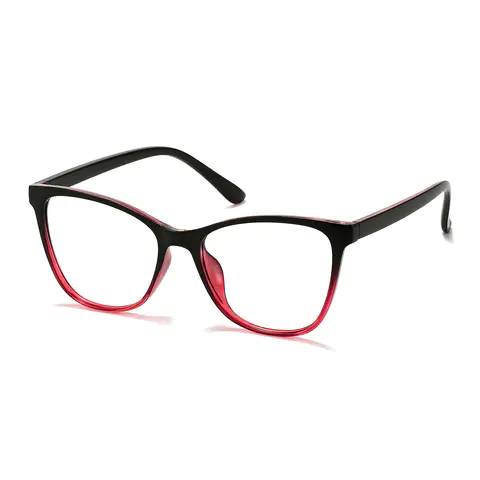 Cat-eye Black/Red Eyeglasses