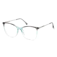 Square Transparent Blue/Gray Eyeglasses