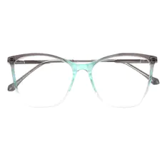 Square Transparent Blue/Gray Eyeglasses