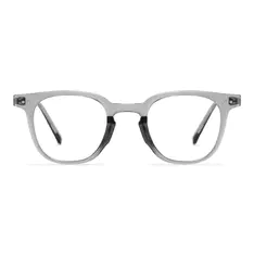 Square Transparent Gray Eyeglasses