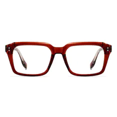 Rectangle Transparent Red Eyeglasses