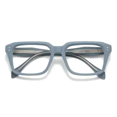 Rectangle Matte Blue Eyeglasses