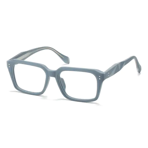 Rectangle Matte Blue Eyeglasses