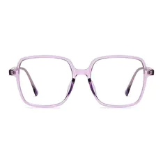 Square Transparent Purple Eyeglasses