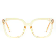 Square Transparent Yellow Eyeglasses