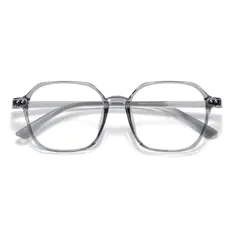 Square Transparent Gray Eyeglasses