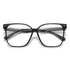 Square Transparent Gray Eyeglasses