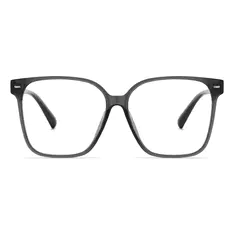 Square Transparent Gray Eyeglasses