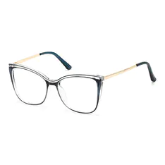 Cat-eye Transparent Blue Eyeglasses