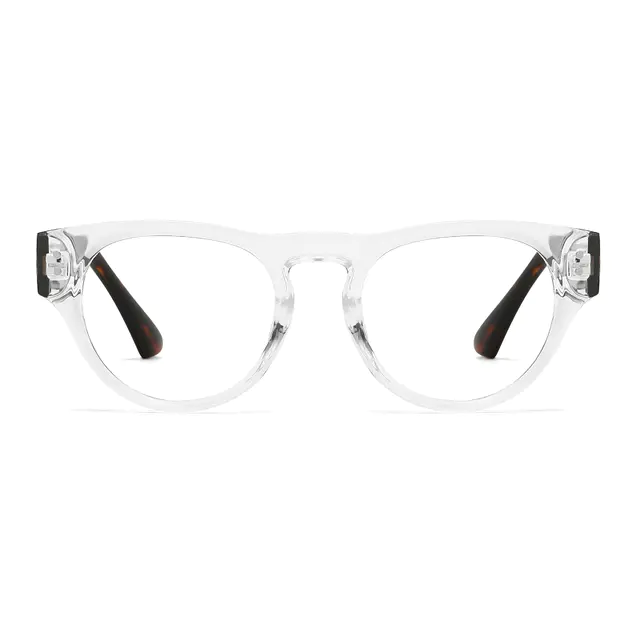 Round Clear/Tortoiseshell Eyeglasses