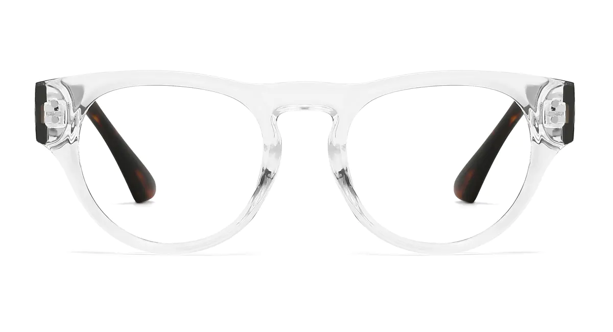 Round Clear/Tortoiseshell Eyeglasses