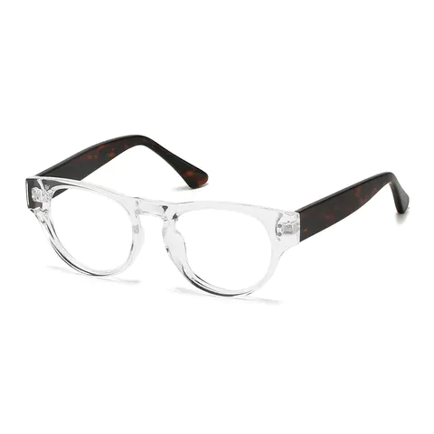 Round Clear/Tortoiseshell Eyeglasses
