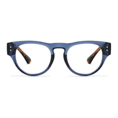 Round Blue/Tortoiseshell Eyeglasses