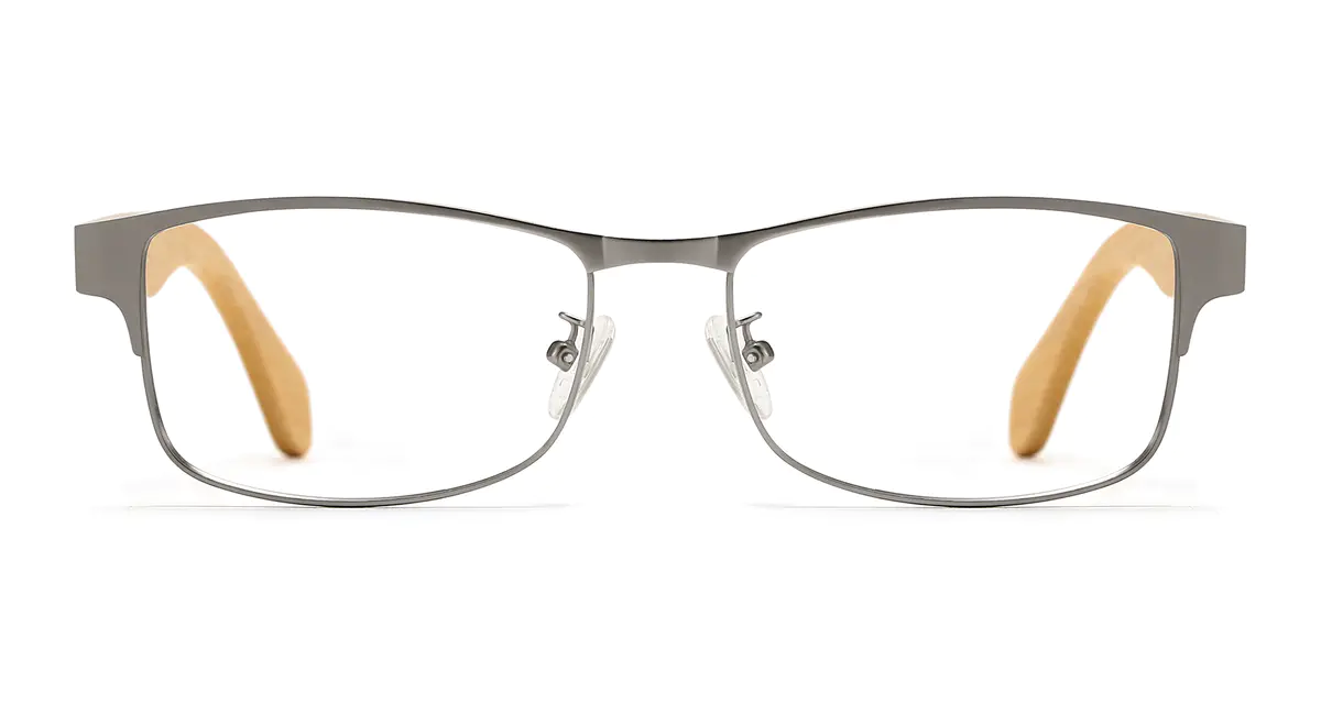 Rectangle Gray Eyeglasses