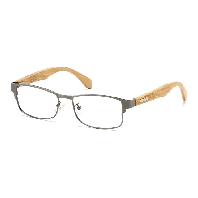 Rectangle Gray Eyeglasses