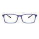 Rectangle Blue Eyeglasses
