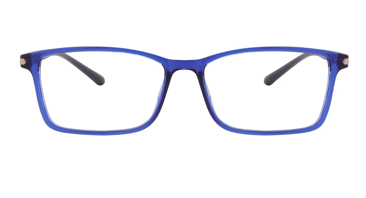 Rectangle Blue Eyeglasses