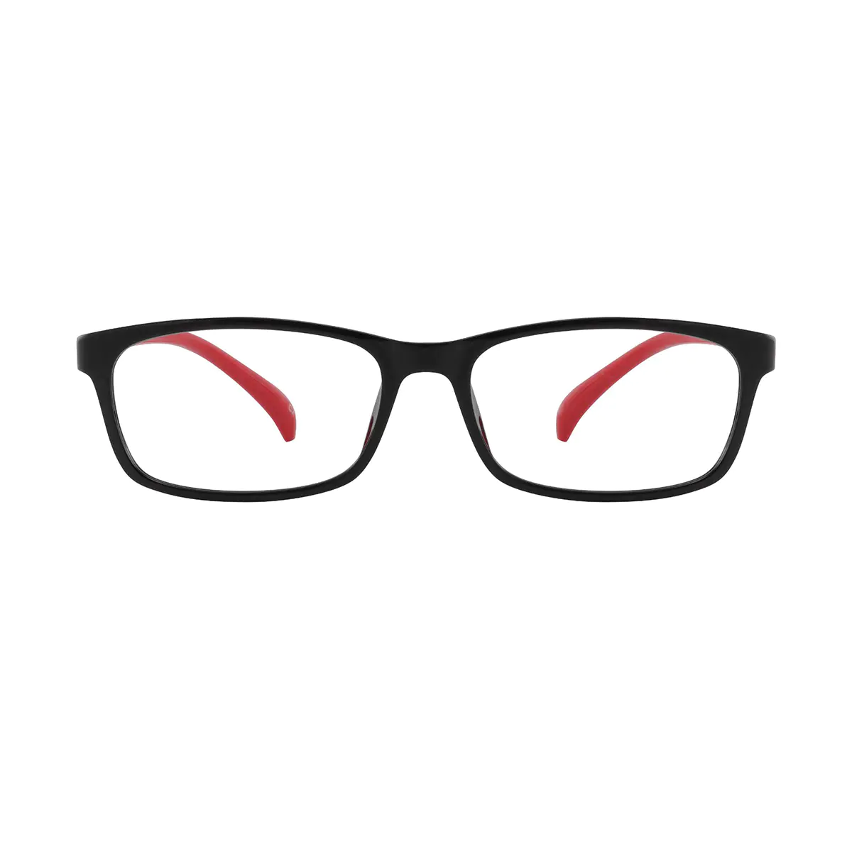 Rectangle Black/Red Eyeglasses