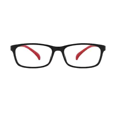 Rectangle Black/Red Eyeglasses
