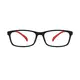 Rectangle Black/Red Eyeglasses