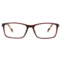 Rectangle Brown Eyeglasses