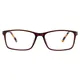 Rectangle Brown Eyeglasses