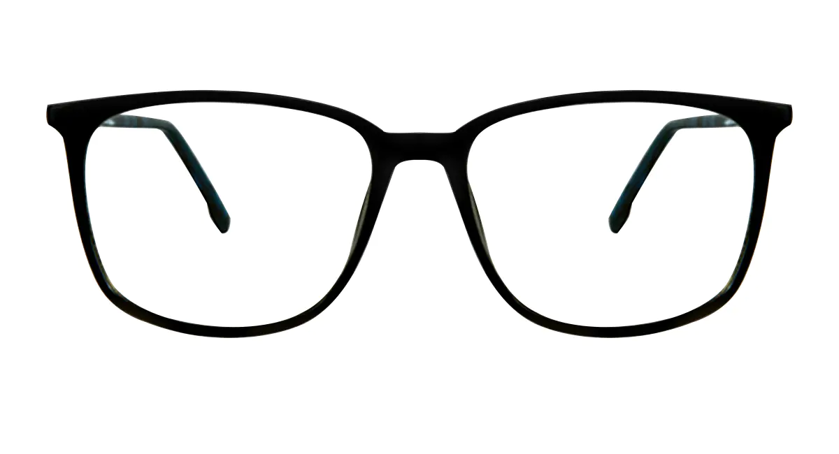 Square Black/Blue Tortoiseshell Eyeglasses