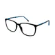 Square Black/Blue Tortoiseshell Eyeglasses