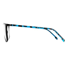 Square Black/Blue Tortoiseshell Eyeglasses