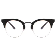 Browline Matte Black Eyeglasses