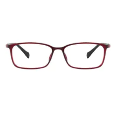 Rectangle Red Eyeglasses
