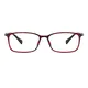 Rectangle Red Eyeglasses