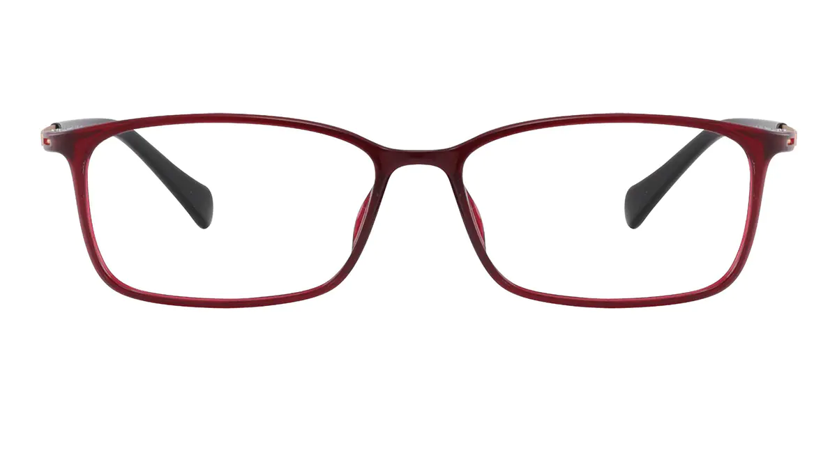 Rectangle Red Eyeglasses