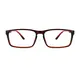 Rectangle Brown Eyeglasses
